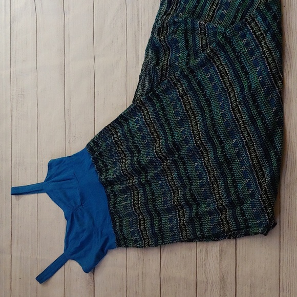 MUDD MAXI SUNDRESS With Patterned Skirt - Picture 1 of 9